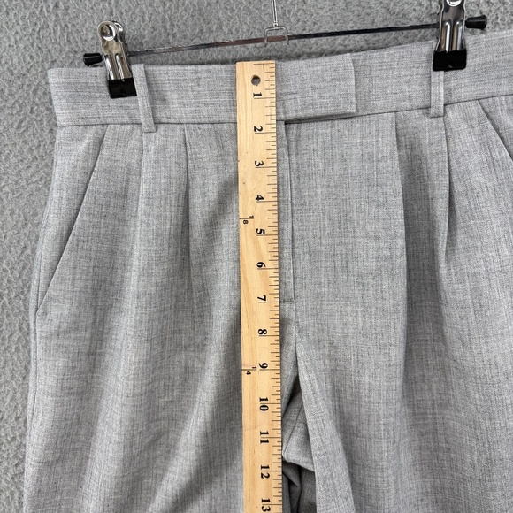 Abercrombie & Fitch Tailored Pleated High-Rise Shorts Gray Size 25 - Picture 7 of 10